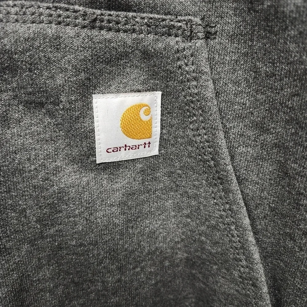 Carhartt men's full zipper hoodie jacket size M gray midweight loose fit
